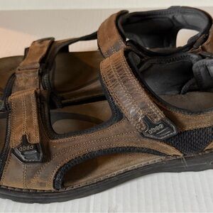 Abeo Brown Leather Strap Sandals